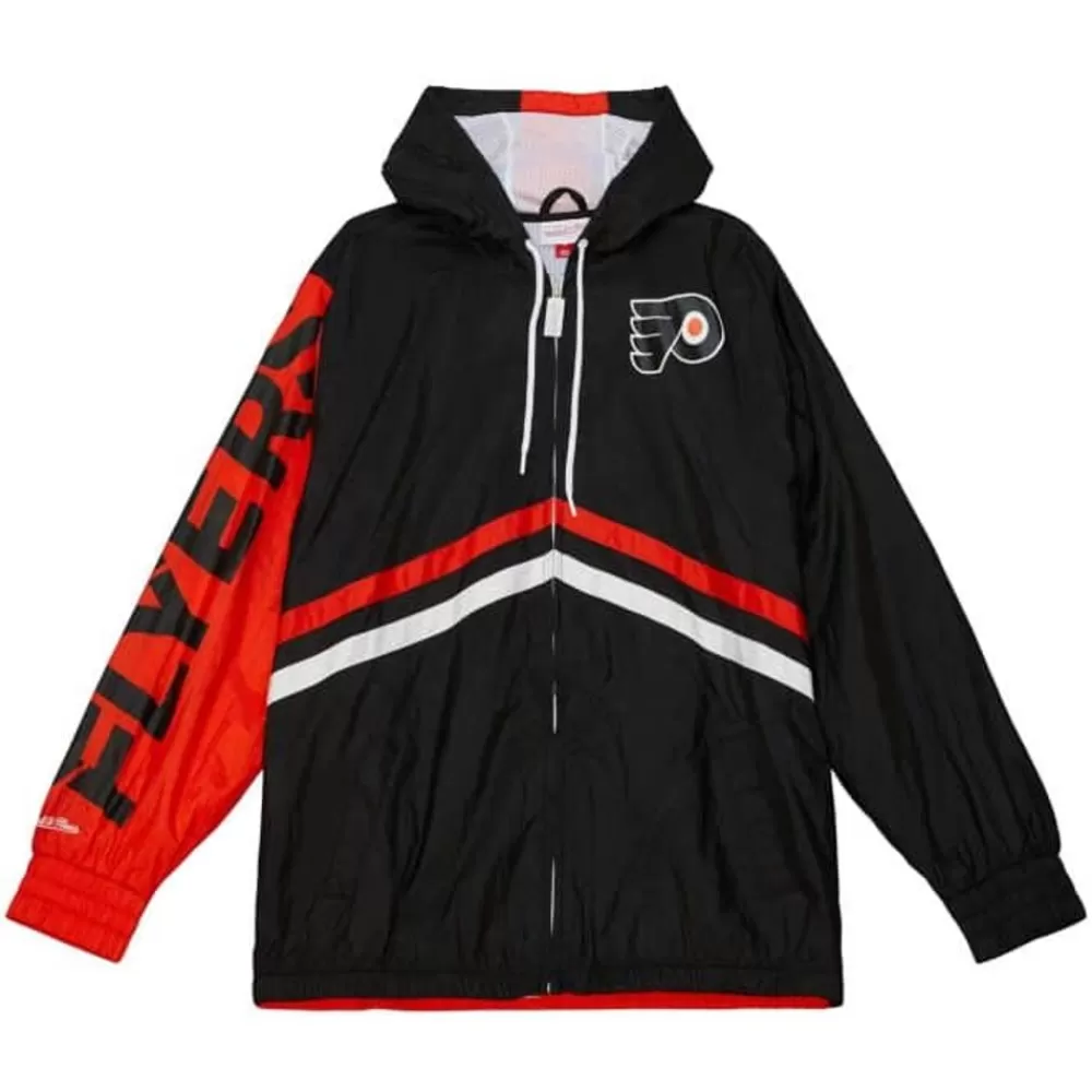 Apparel Mitchell & Ness Jackets & Outerwear-Undeniable Full Zip Windbreaker Philadelphia Flyers