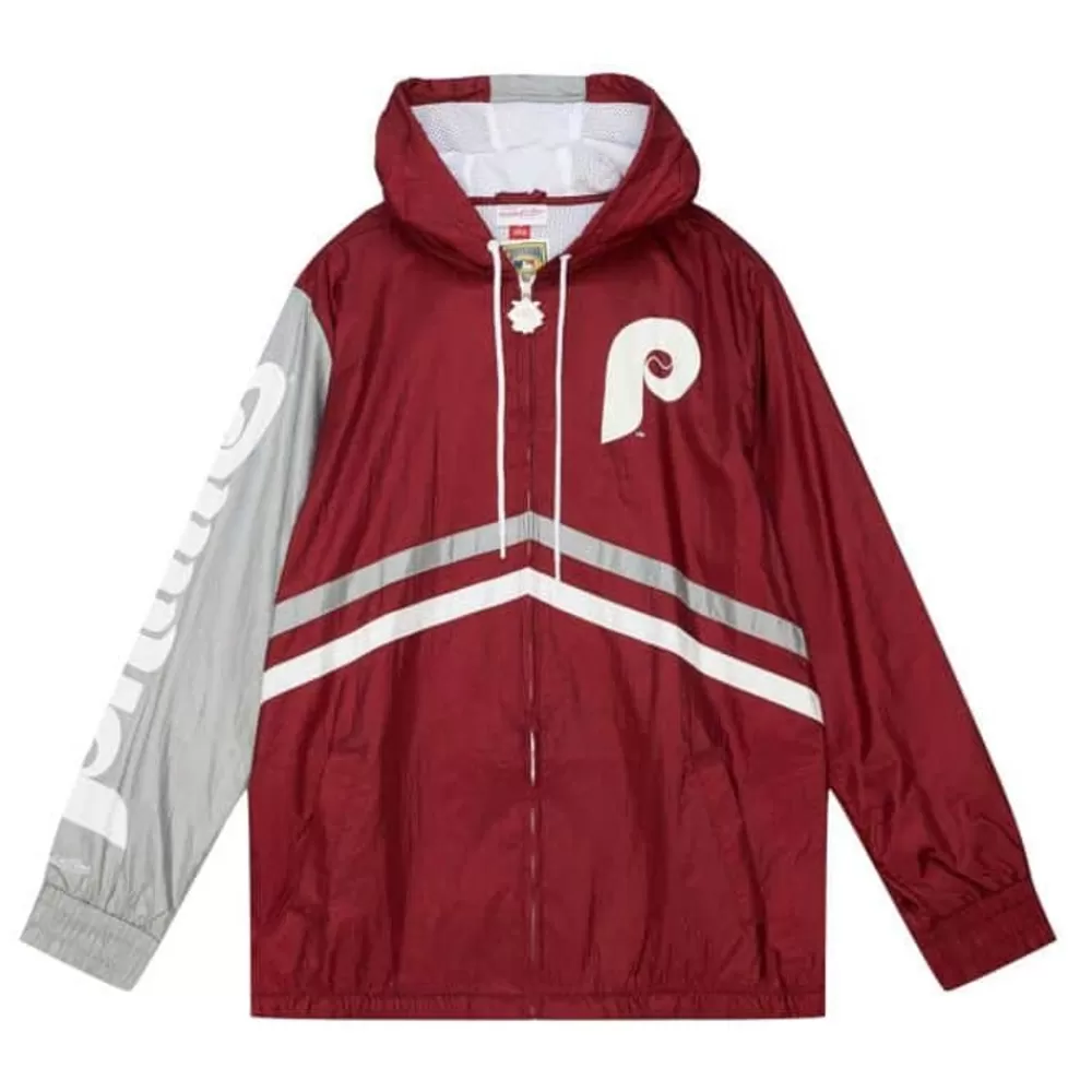 Apparel Mitchell & Ness Jackets & Outerwear-Undeniable Full Zip Windbreaker Philadelphia Phillies