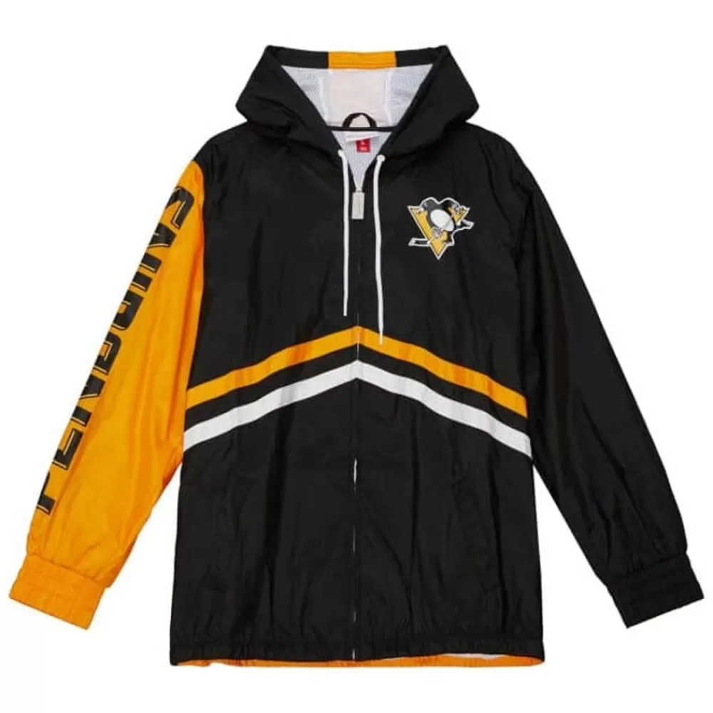 Apparel Mitchell & Ness Jackets & Outerwear-Undeniable Full Zip Windbreaker Pittsburgh Penguins