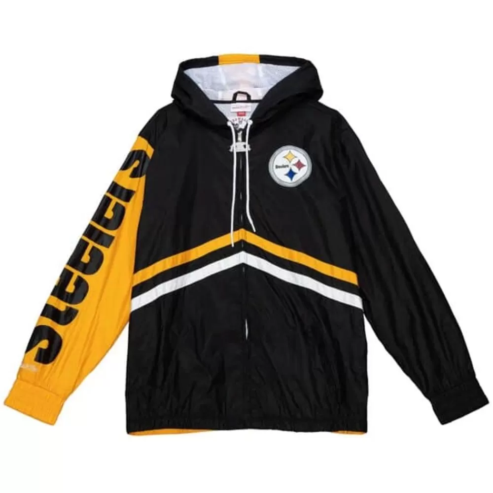 Apparel Mitchell & Ness Jackets & Outerwear-Undeniable Full Zip Windbreaker Pittsburgh Steelers