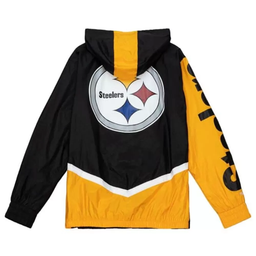 Apparel Mitchell & Ness Jackets & Outerwear-Undeniable Full Zip Windbreaker Pittsburgh Steelers