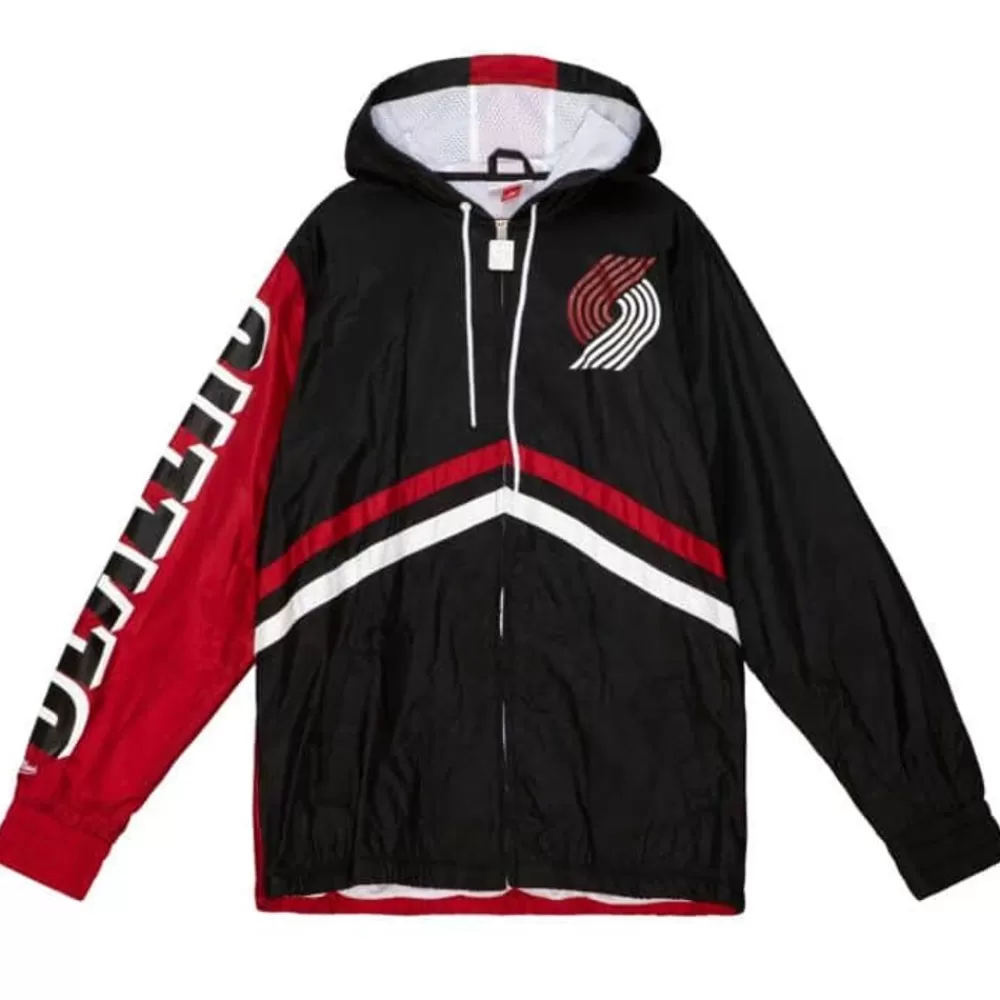 Apparel Mitchell & Ness Jackets & Outerwear-Undeniable Full Zip Windbreaker Portland Trail Blazers