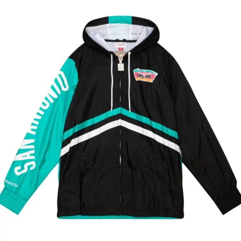 Apparel Mitchell & Ness Jackets & Outerwear-Undeniable Full Zip Windbreaker San Antonio Spurs