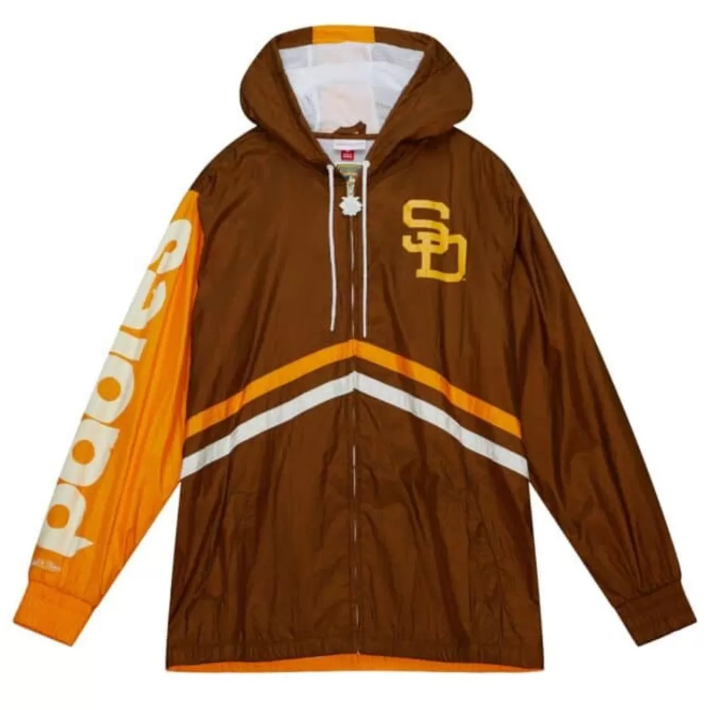 Apparel Mitchell & Ness Jackets & Outerwear-Undeniable Full Zip Windbreaker San Diego Padres