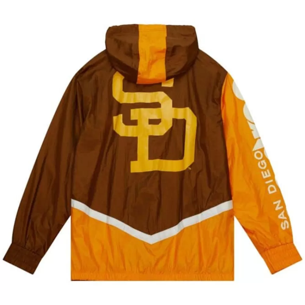 Apparel Mitchell & Ness Jackets & Outerwear-Undeniable Full Zip Windbreaker San Diego Padres