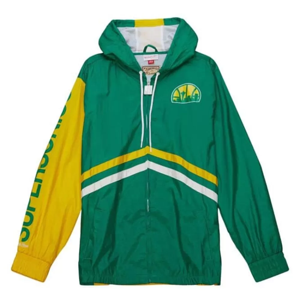 Apparel Mitchell & Ness Jackets & Outerwear-Undeniable Full Zip Windbreaker Seattle Supersonics