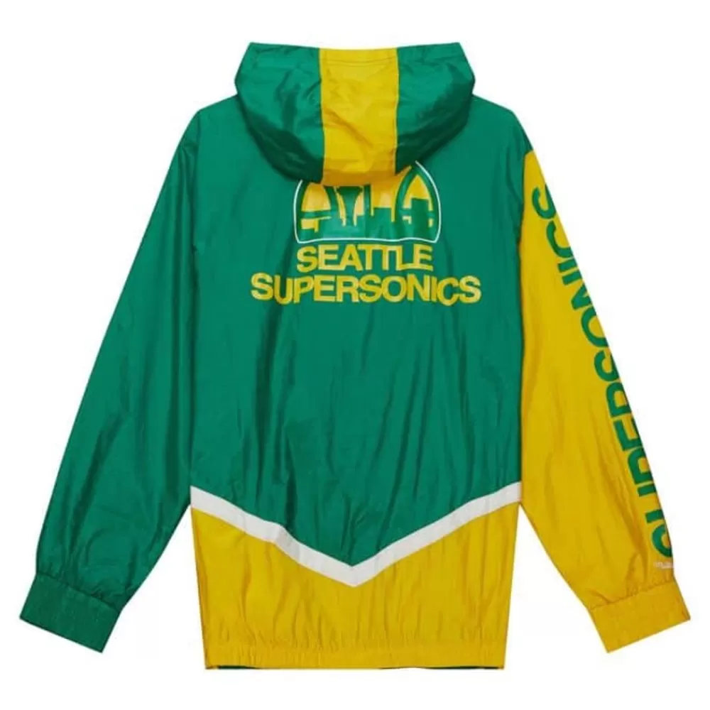 Apparel Mitchell & Ness Jackets & Outerwear-Undeniable Full Zip Windbreaker Seattle Supersonics