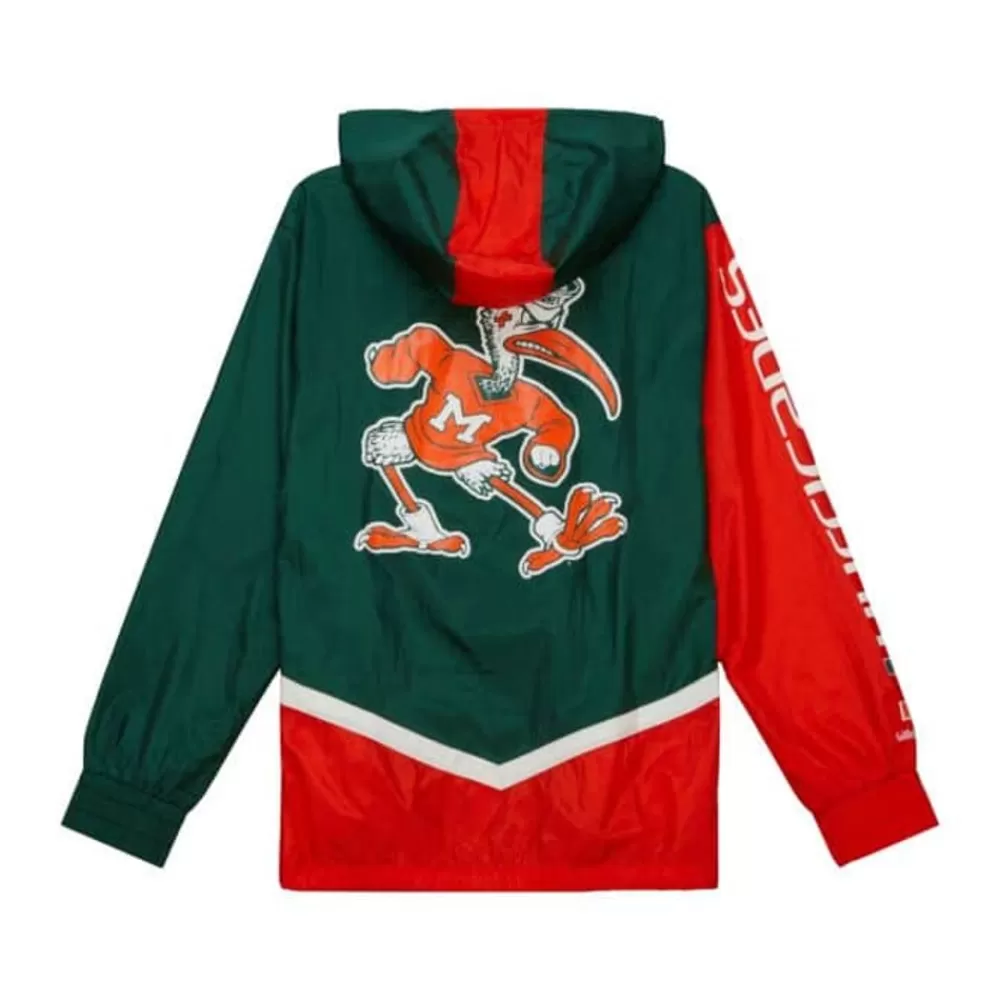 Apparel Mitchell & Ness Jackets & Outerwear-Undeniable Full Zip Windbreaker University Of Miami