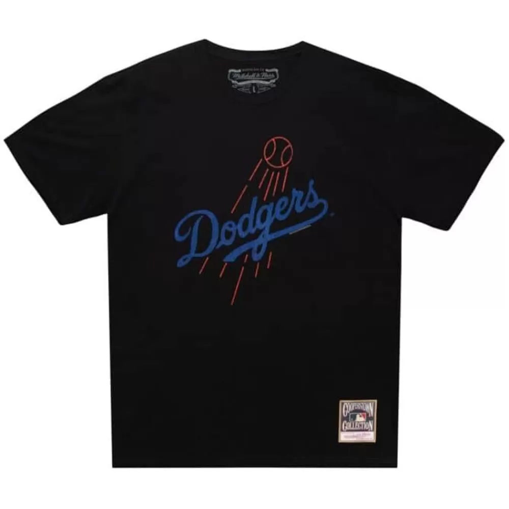 Apparel Mitchell & Ness T-Shirts & Tops-Under The Lights Tee Los Angeles Dodgers