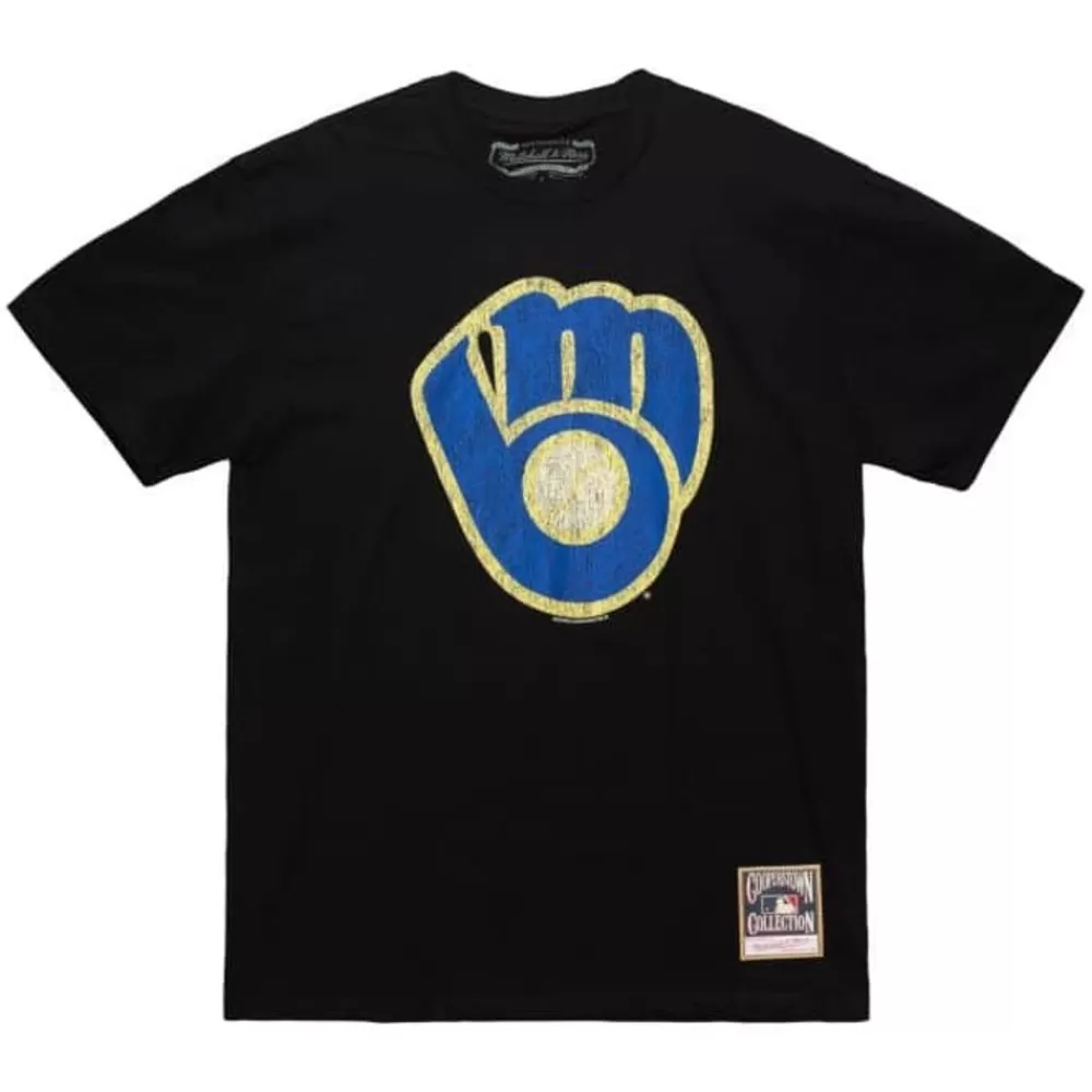 Apparel Mitchell & Ness T-Shirts & Tops-Under The Lights Tee Milwaukee Brewers