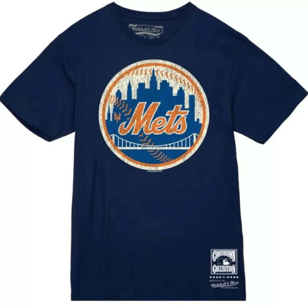 Apparel Mitchell & Ness T-Shirts & Tops-Under The Lights Tee New York Mets