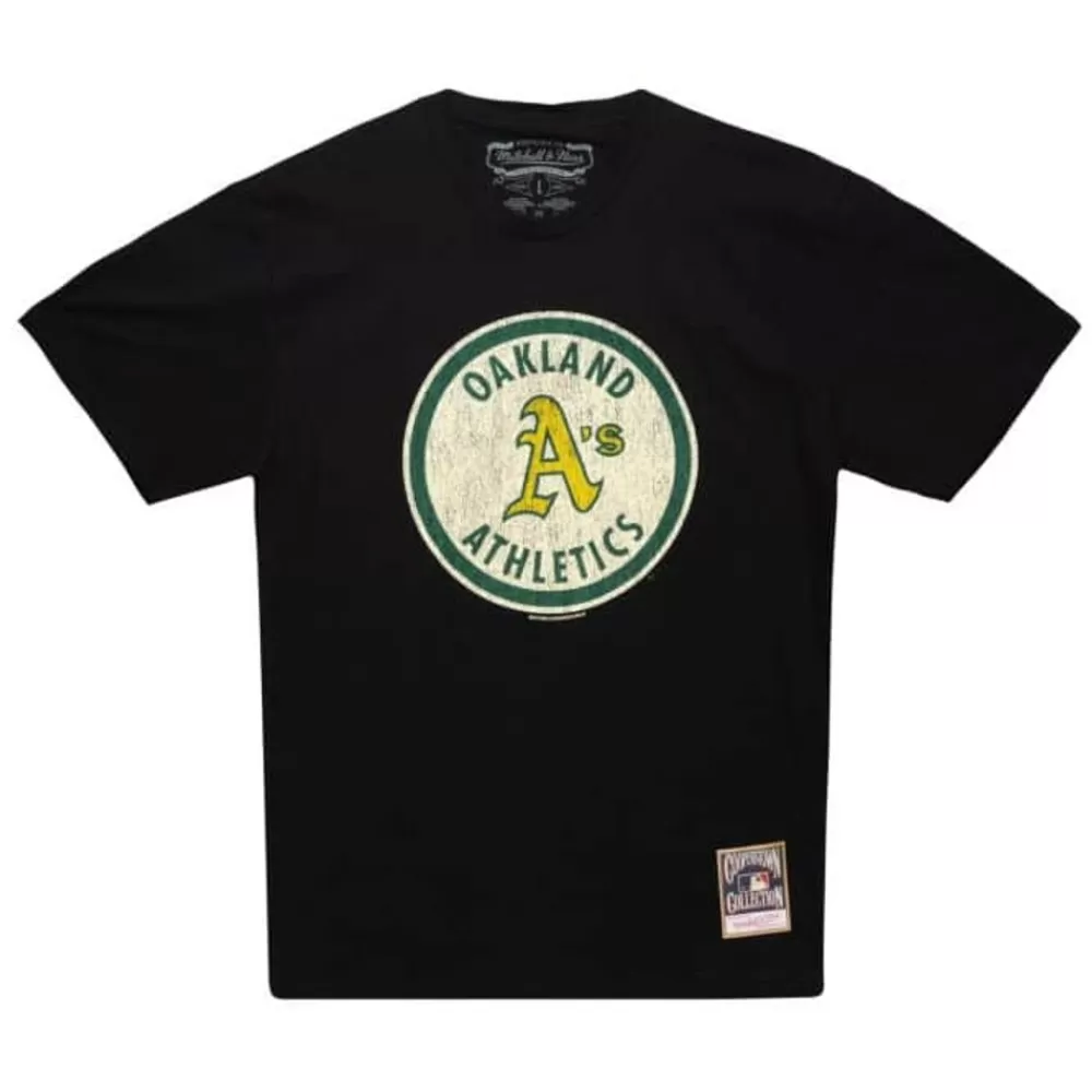 Apparel Mitchell & Ness T-Shirts & Tops-Under The Lights Tee Oakland Athletics