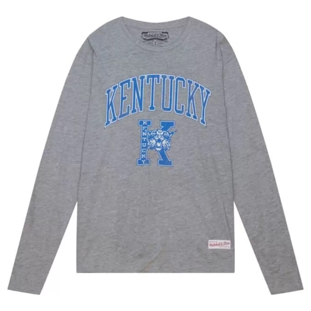 Apparel Mitchell & Ness T-Shirts & Tops-University Arch Logo Ls Tee University Of Kentucky