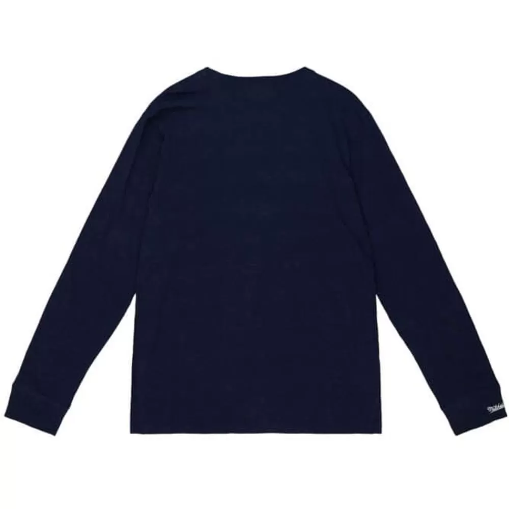 Apparel Mitchell & Ness T-Shirts & Tops-University Arch Logo Ls Tee University Of Michigan