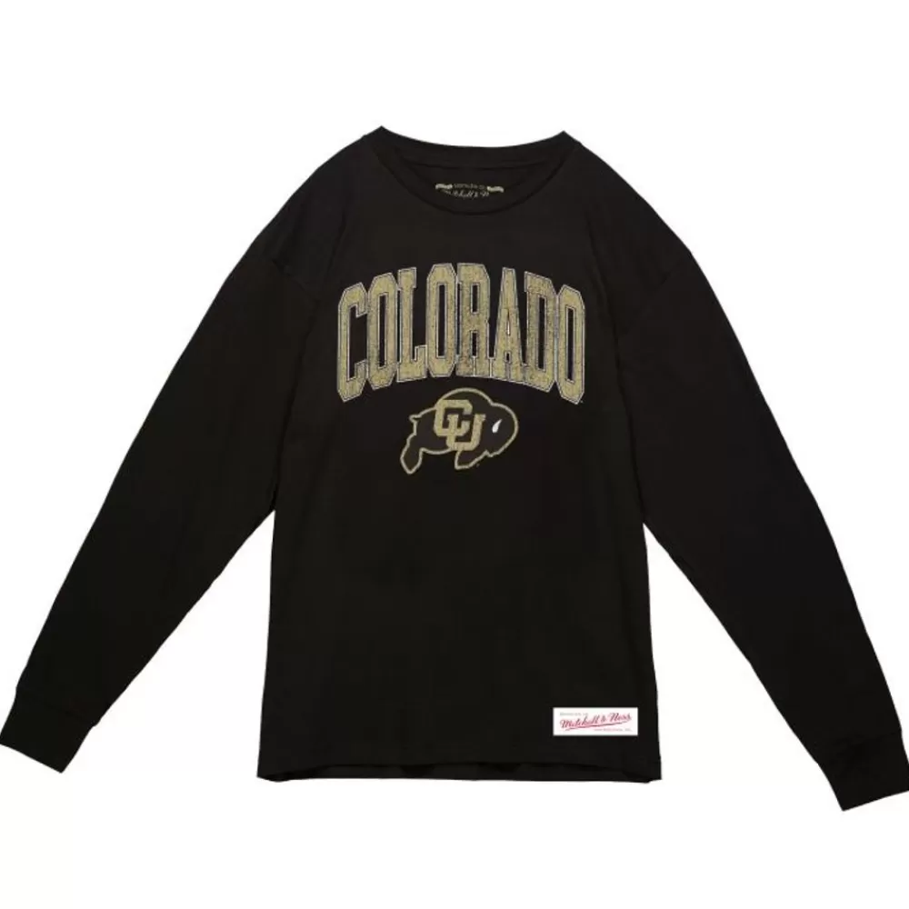 Apparel Mitchell & Ness T-Shirts & Tops-University Arch Logo Ls University Of Colorado Boulder