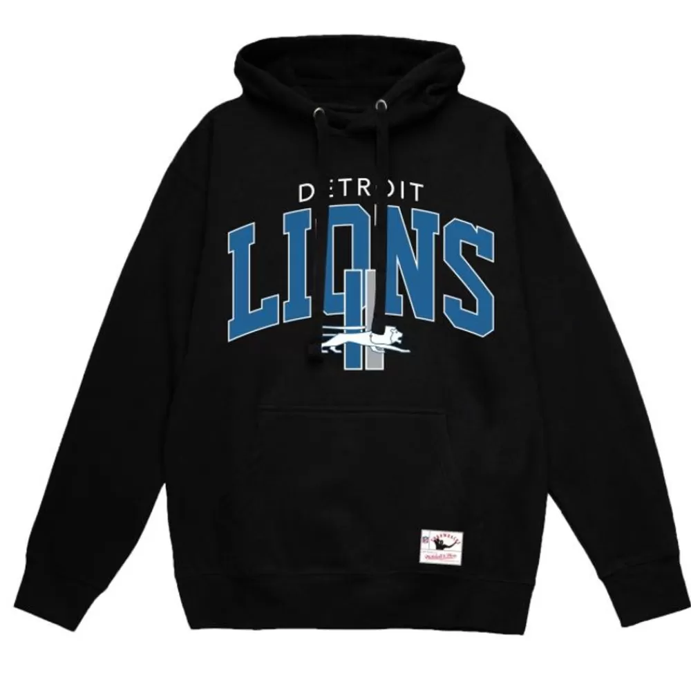 Apparel Mitchell & Ness Hoodies & Sweatshirts-Vintage Arch Hoodie Detroit Lions