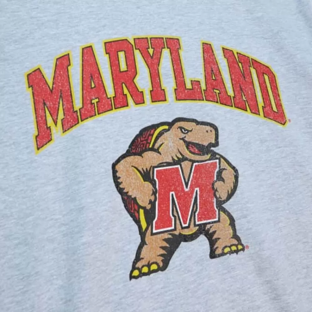 Apparel Mitchell & Ness T-Shirts & Tops-Vintage Arch Tee University Of Maryland