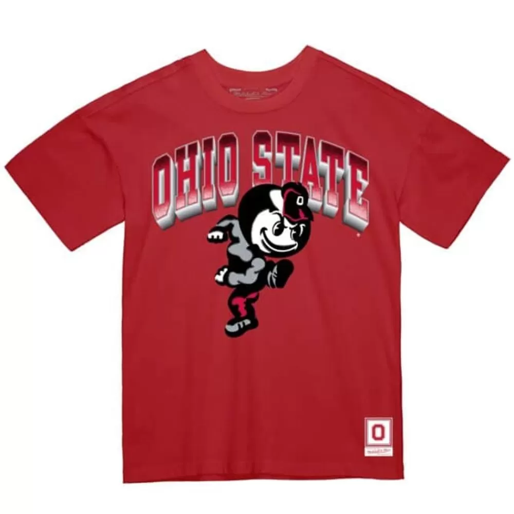 Apparel Mitchell & Ness T-Shirts & Tops-Vintage Brutus Tee Ohio State