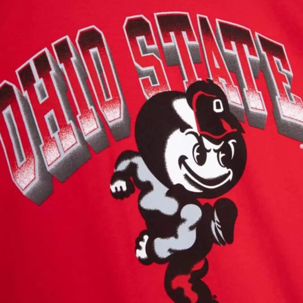 Apparel Mitchell & Ness T-Shirts & Tops-Vintage Brutus Tee Ohio State