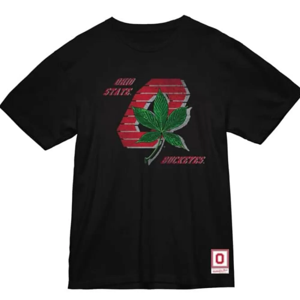 Apparel Mitchell & Ness T-Shirts & Tops-Vintage Buckeye Tee Ohio State