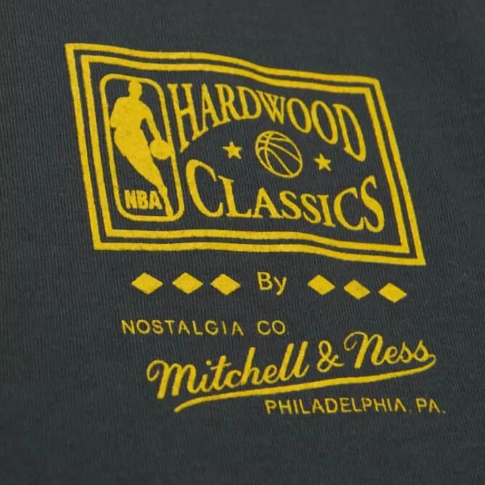 Apparel Mitchell & Ness T-Shirts & Tops-Vintage Cracked Tee Los Angeles Lakers