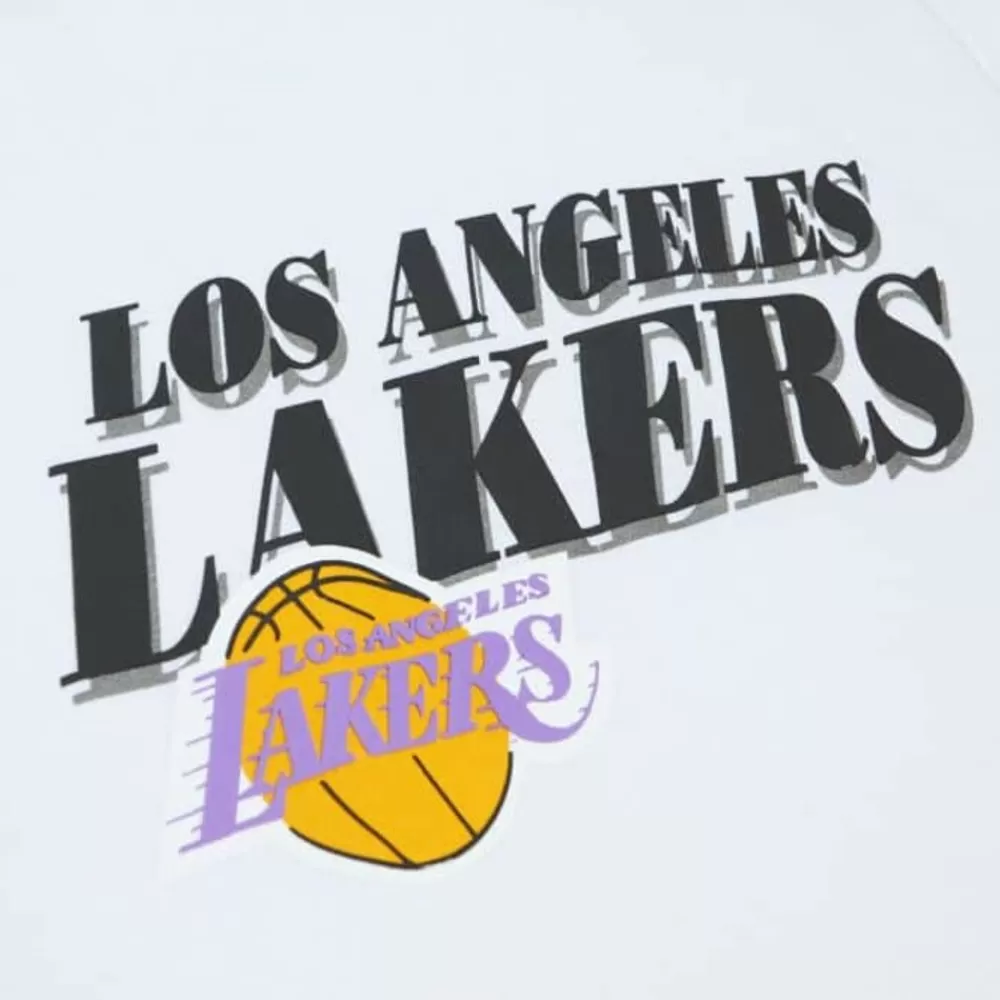 Apparel Mitchell & Ness Hoodies & Sweatshirts-Vintage Line Up Pullover Los Angeles Lakers