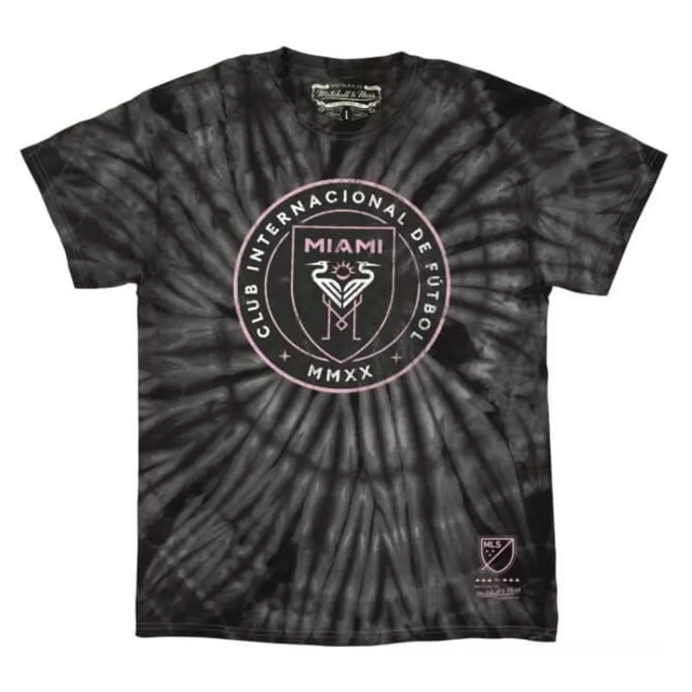 Apparel Mitchell & Ness T-Shirts & Tops-Vintage Logo Tie Dye Tee Inter Miami Cf