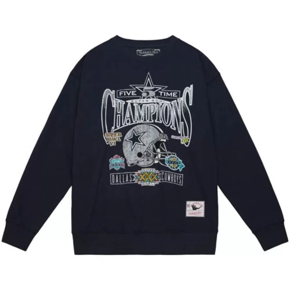 Apparel Mitchell & Ness Hoodies & Sweatshirts-Vtg Super Bowl Crew Dallas Cowboys