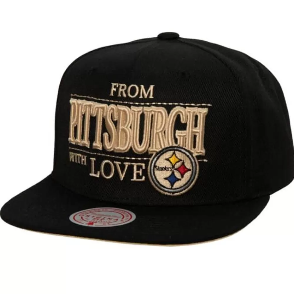 Headwear Mitchell & Ness -With Love Snapback Pittsburgh Steelers