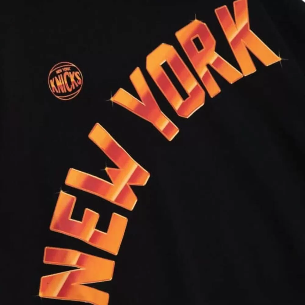 Apparel Mitchell & Ness Hoodies & Sweatshirts-Womens Big Face 4.0 Crop Hoodie New York Knicks