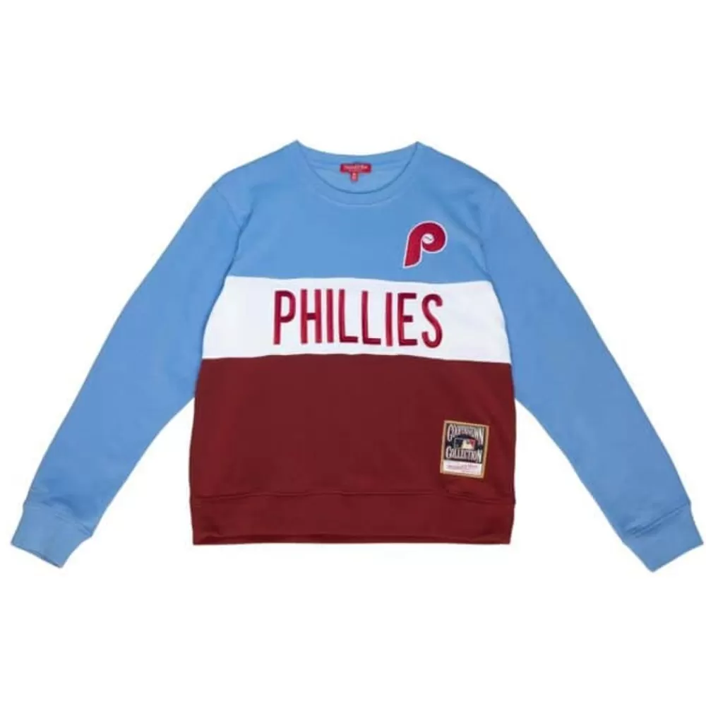 Apparel Mitchell & Ness Hoodies & Sweatshirts-Women'S Color Block Crew 2.0 Philadelphia Phillies