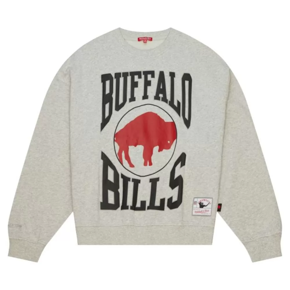 Apparel Mitchell & Ness Hoodies & Sweatshirts-Women'S Logo Lightweight Crew 3.0 Buffalo Bills