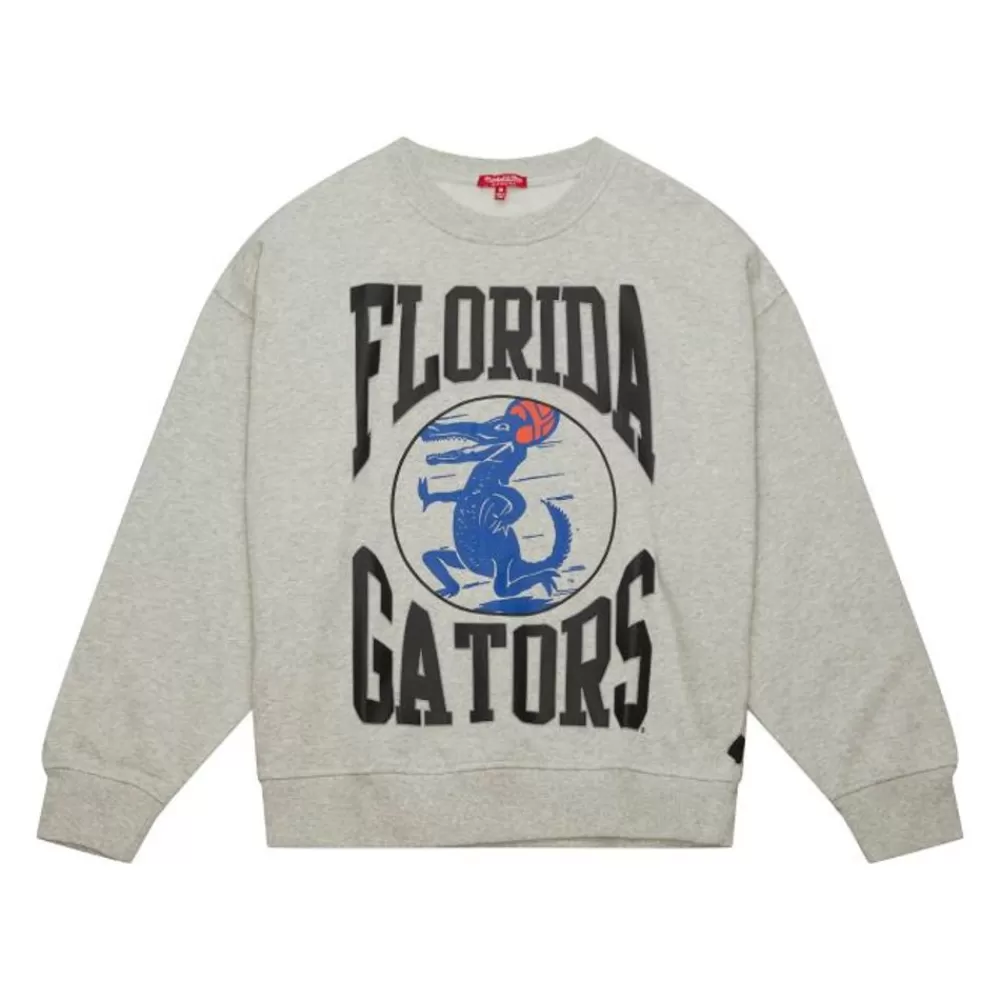 Apparel Mitchell & Ness Hoodies & Sweatshirts-Women'S Logo Lightweight Crew 3.0 University Of Florida