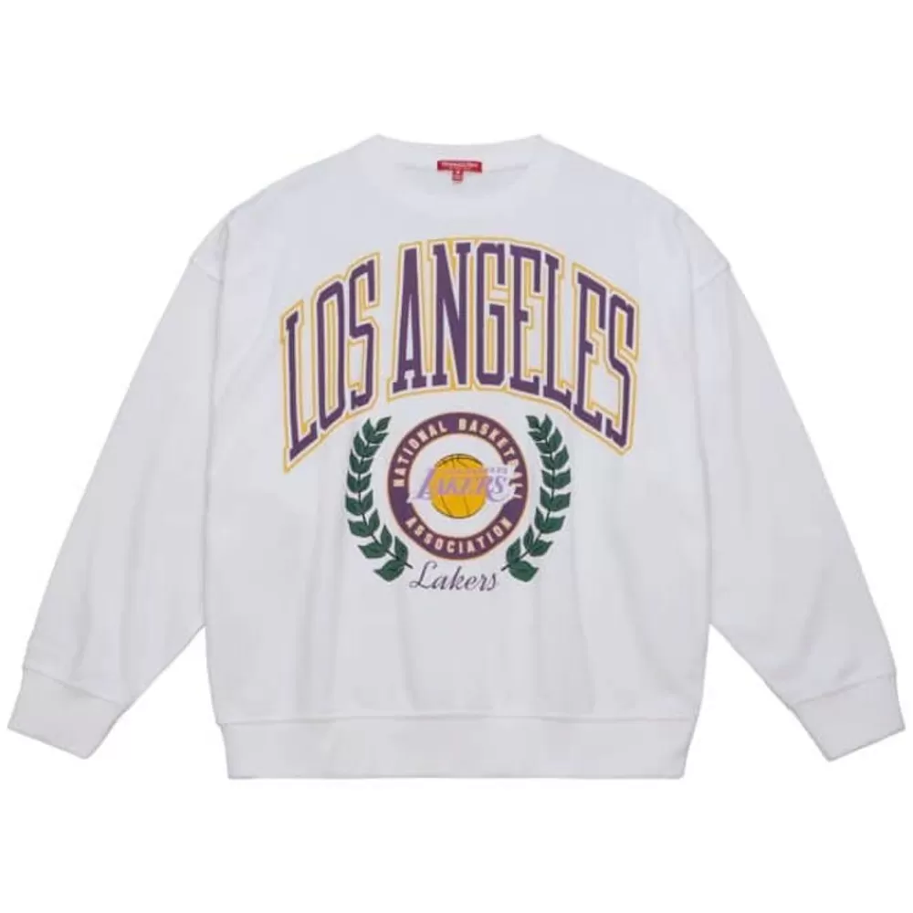 Apparel Mitchell & Ness Hoodies & Sweatshirts-Womens Logo Lt Crew 2.0 Los Angeles Lakers