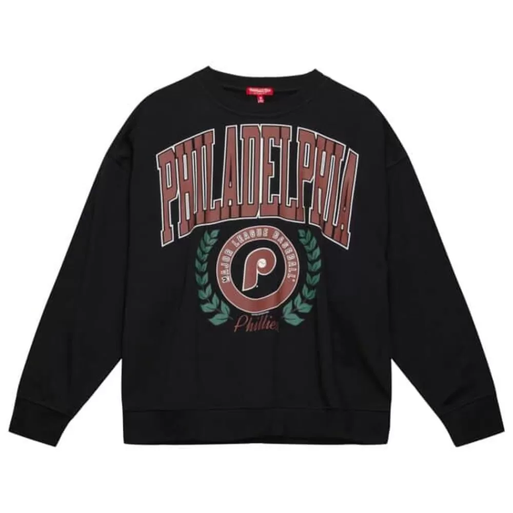 Apparel Mitchell & Ness Hoodies & Sweatshirts-Womens Logo Lt Crew 2.0 Philadelphia Phillies