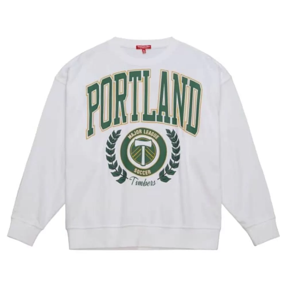 Apparel Mitchell & Ness Hoodies & Sweatshirts-Womens Logo Lt Crew 2.0 Portland Timbers