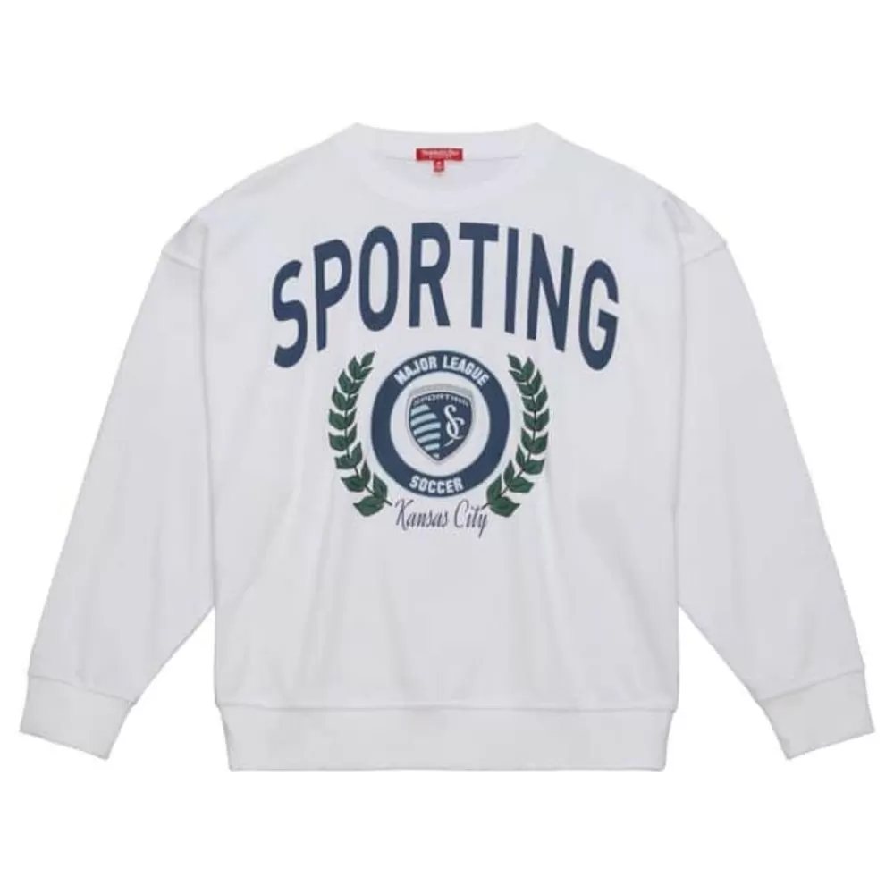 Apparel Mitchell & Ness Hoodies & Sweatshirts-Womens Logo Lt Crew 2.0 Sporting Kansas City