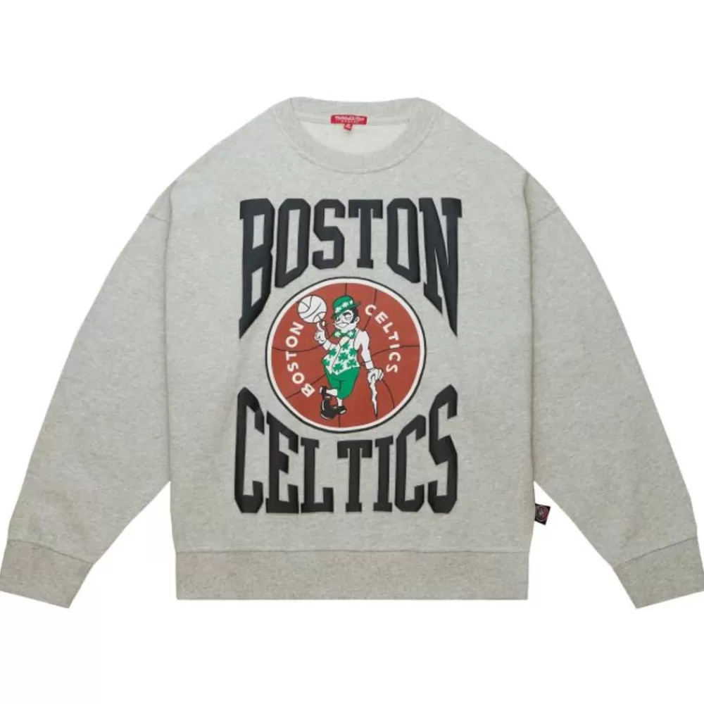 Apparel Mitchell & Ness Hoodies & Sweatshirts-Women'S Logo Lt Crew 3.0 Boston Celtics