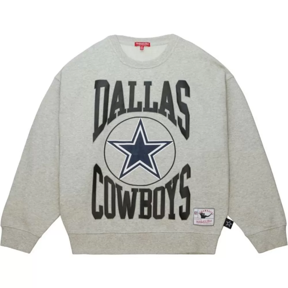 Apparel Mitchell & Ness Hoodies & Sweatshirts-Women'S Logo Lt Crew 3.0 Dallas Cowboys