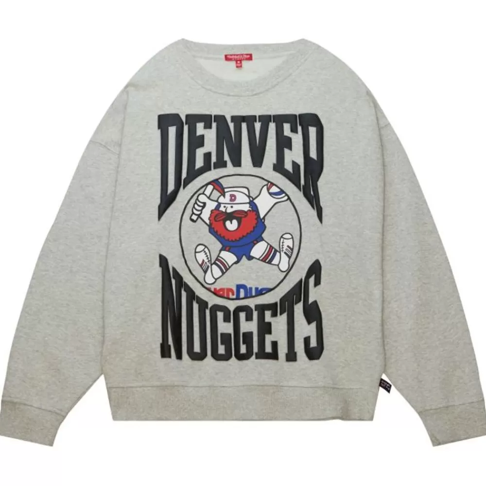 Apparel Mitchell & Ness Hoodies & Sweatshirts-Women'S Logo Lt Crew 3.0 Denver Nuggets