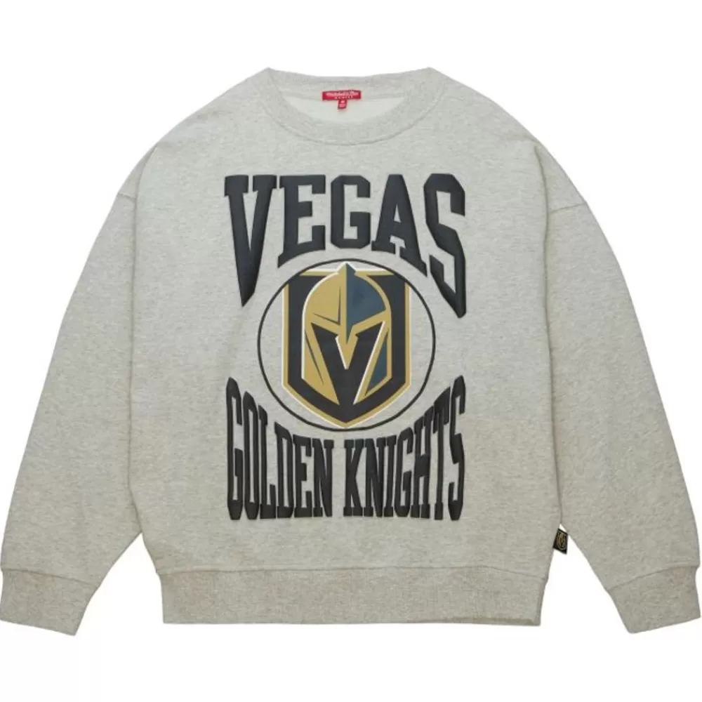 Apparel Mitchell & Ness Hoodies & Sweatshirts-Women'S Logo Lt Crew 3.0 Vegas Golden Knights