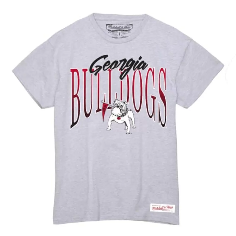 Apparel Mitchell & Ness T-Shirts & Tops-Womens Script Arc Tee University Of Georgia