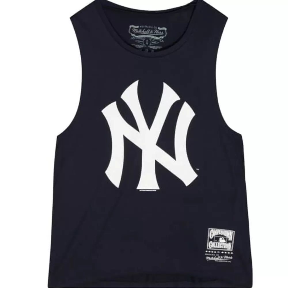 Apparel Mitchell & Ness T-Shirts & Tops-Womens Tonal Logo Story Tank New York Yankees