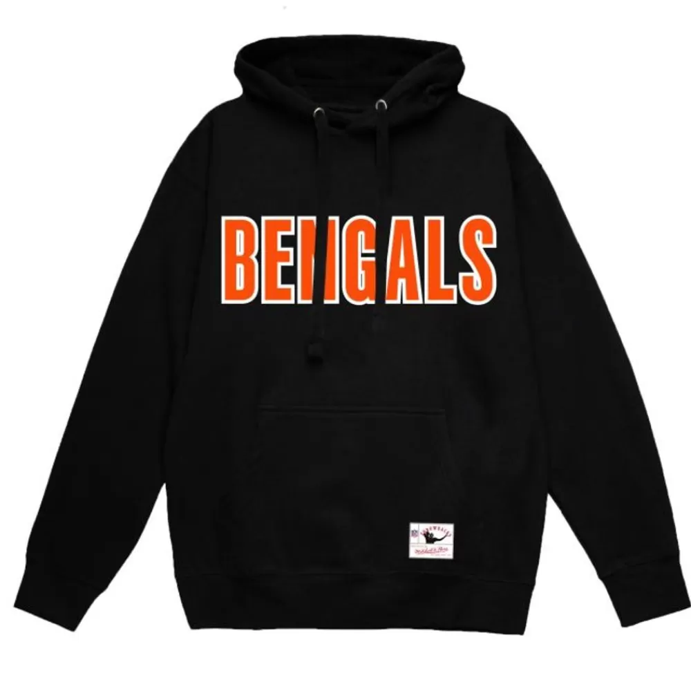 Apparel Mitchell & Ness Hoodies & Sweatshirts-Wordmark 1 Hoodie Cincinnati Bengals