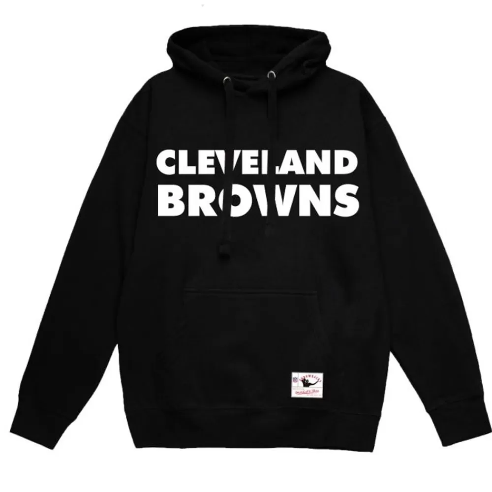 Apparel Mitchell & Ness Hoodies & Sweatshirts-Wordmark 1 Hoodie Cleveland Browns