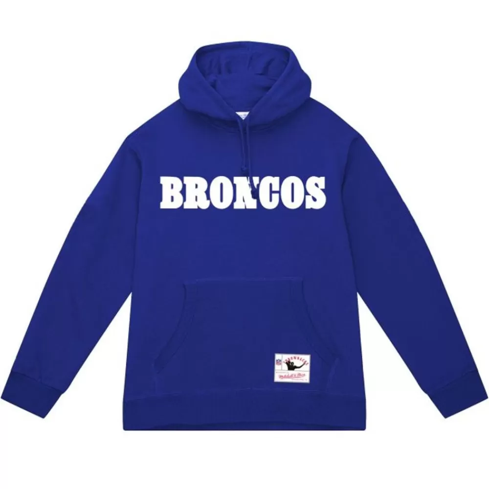 Apparel Mitchell & Ness Hoodies & Sweatshirts-Wordmark 1 Hoodie Denver Broncos