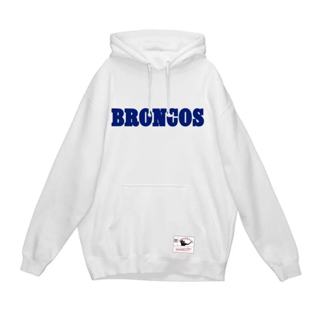 Apparel Mitchell & Ness Hoodies & Sweatshirts-Wordmark 1 Hoodie Denver Broncos
