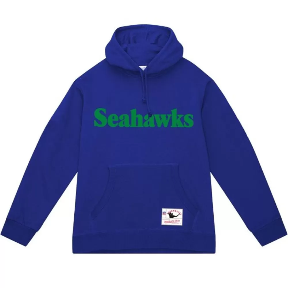 Apparel Mitchell & Ness Hoodies & Sweatshirts-Wordmark 1 Hoodie Seattle Seahawks