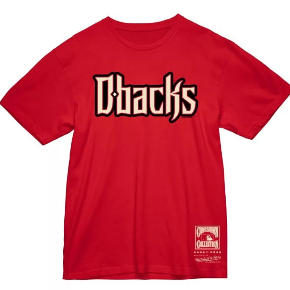 Apparel Mitchell & Ness T-Shirts & Tops-Wordmark 1 Tee Arizona Diamondbacks