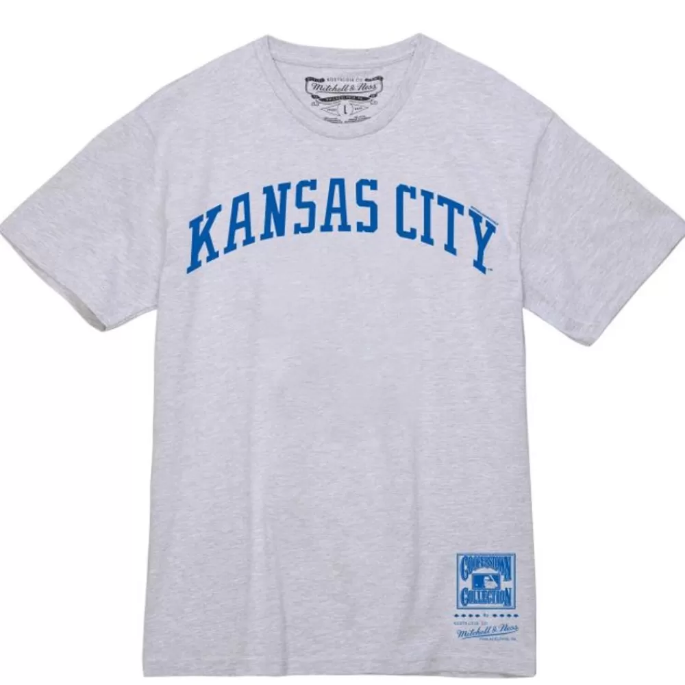 Apparel Mitchell & Ness T-Shirts & Tops-Wordmark 1 Tee Kansas City Royals